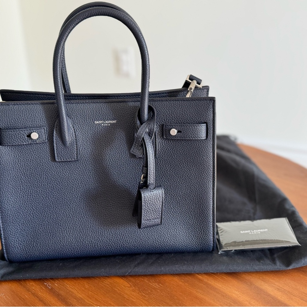 Saint Laurent Nano Sac De Jour in Navy
